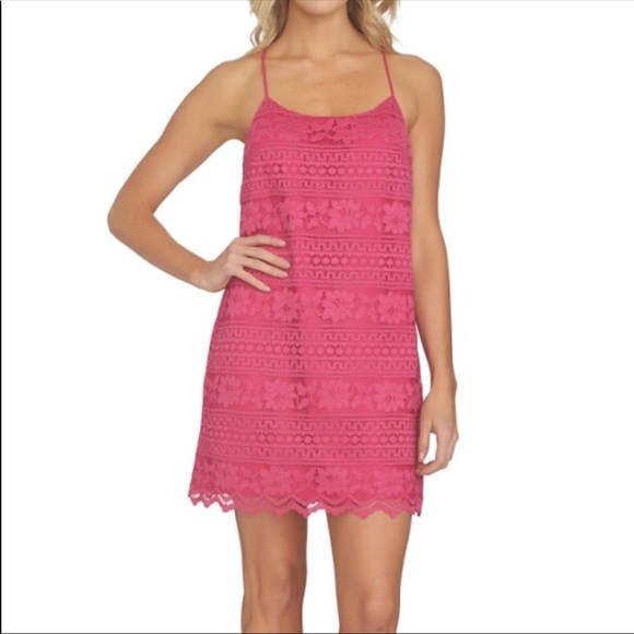 NWOT. 1.STATE Racerback Lace Shift Dress - Picture 2 of 7